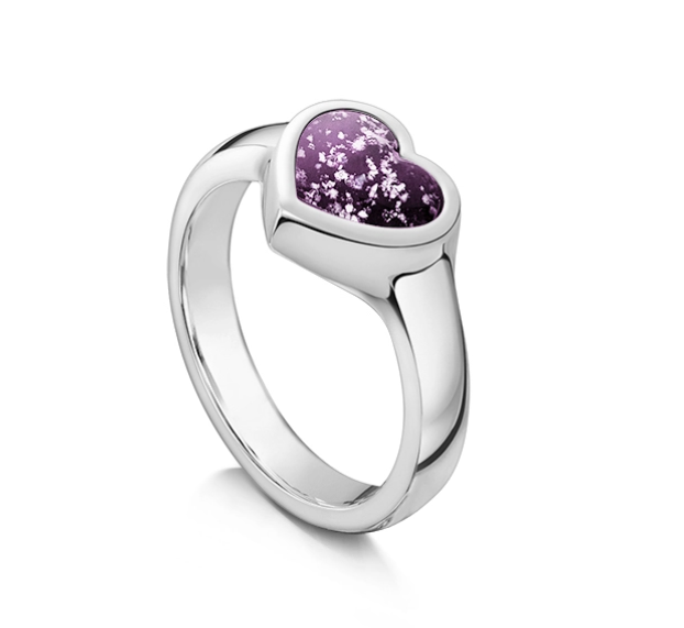 Classic Heart Ring In Purple