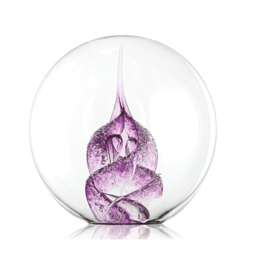 Paperweight with pink inside